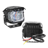 LED Motorcycle Spotlight IP67 Waterproof, 9-30V Universal Fit, 7.7W Different Lighting Mode Steady on / Strobe FlashShockproof for Off-Road Adventures