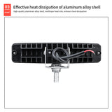 6 Inch Rectangle LED Heavy Machinery Working Light, 12V 2000LM High Anti-Interference Wide Voltage, IP67 Oil Resistant Waterproof Dustproof, Reinforced Rectangle Lamp for Crane Loader Bulldozer