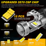H4 H7 9005 9006 H11 LED Headlight Bulbs 60W 8000LM Super Bright 6000K White IP68 Waterproof for Cars SUVs Trucks