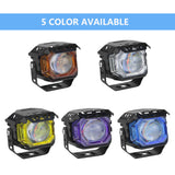 LED Motorcycle Spotlight IP67 Waterproof, 9-30V Universal Fit, 7.7W Different Lighting Mode Steady on / Strobe FlashShockproof for Off-Road Adventures