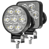 2.5Inch LED Work Light 21W, 8400LM 6000K White, IP67 Waterproof 9-30V, for Off Road Jeep Tractor Boat, Shockproof Dustproof