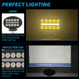 5.59 Inch Oval LED Off-Road Work Light, 9-30V 22W 1700LM, IP67 Shockproof Fully Sealed, Streamlined Oval Driving Lamp for ATV UTV RV Agricultural Vehicles