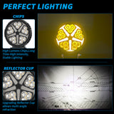 4.33 Inch Round LED Working Light DRL 20W 3800LM, IP67 Waterproof 9-30V, for Motorcycle ATV SUV, Small Size High Brightness, Reverse Backup Light