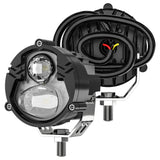 LED Motorcycle Spotlight, IP67 Waterproof, 24W 2400LM Spot Beam 9-30V Universal Fit, High Brightness , Anti-Glare for Motorbike ATV UTV Off-Road