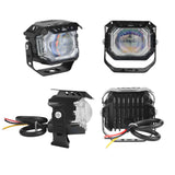 LED Motorcycle Spotlight IP67 Waterproof, 9-30V Universal Fit, 7.7W Different Lighting Mode Steady on / Strobe FlashShockproof for Off-Road Adventures