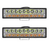 5.75 Inch Rectangle LED Work Light Dual Color White+Yellow , 9-30V 18W 1800LM, IP67 Heavy Duty Fully Sealed, Durable Rectangle Driving Lamp for Excavator Tractor 4x4 Overland Vehicles