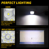 2.52 Inch Square LED Off-Road Working Light, Mini Size 9-30V Flood Beam, IP67 Vibration Resistant Waterproof Lens, Rugged Square Pod Light for ATV UTV RV Marine Boat Use