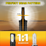 880 LED Fog Bulbs 3000K Amber CANBus Ready No Error for Toyota Yaris Honda Fit