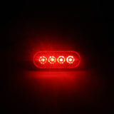 Surface Mount LED Side Marker Light  IP65 Waterproof Sealed, 12V-24V 4W 480LM Universal for Truck Semi Trailer RV Camper, Easy Installation