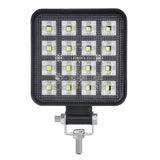 3.35 Inch Square LED Heavy Duty Work Light, 9-30V 11.6W Flood Beam, IP67 Shockproof Fully Sealed, High Lumen Square Driving Lamp for Excavator Tractor 4x4 Vehicles