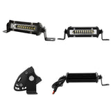 4.13 Inch Single Row Off Road Bar, IP65 Waterproof Slim LED Light Bar, 12V 9W 9000LM Flood Beam, No Fan Design for Truck ATV 4X4 Jeep Off-Road Roof & Bumper Mount