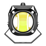 LED Motorcycle Spotlight IP67 Waterproof, 9-30V Universal, 15W 1500LM High/Low Beam, Dual Color White+Amber, Perfect for Night Riding Safety