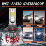 H11/H8/H9/H1/H7/H4/9005/9006 H7 LED Bulbs with Compact Design, 48W 4800LM 6000K White, Ultra-Thin Connector, Easy DIY Installation for Hatchbacks and Sedans