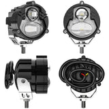 LED Motorcycle Spotlight, IP67 Waterproof, 24W 2400LM Spot Beam 9-30V Universal Fit, High Brightness , Anti-Glare for Motorbike ATV UTV Off-Road