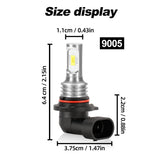 H4 LED Fog Lamp Bulbs IP67 Waterproof Dustproof for Rainy Snowy Foggy Weather