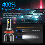 H11 H8 H9 9005 9006 LED Headlight Bulbs 6000K White Super Bright 6000LM 50W Plug-and-Play for Fog Lights Low Beam