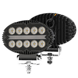 5.59 Inch Oval LED Off-Road Work Light, 9-30V 22W 1700LM, IP67 Shockproof Fully Sealed, Streamlined Oval Driving Lamp for ATV UTV RV Agricultural Vehicles