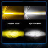 High Power LED Motorcycle Spotlight, IP67 Waterproof, 15W 1500LM 9-30V DC, Dual Color White/Yellow Spot Beam, Easy Installation for All Motorcycles
