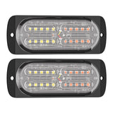 Universal LED Side Marker Clearance Light  12V-24V IPX-4 Steady Lighting Strobe Flash Waterproof for Truck Trailer Lorry Bus Camper, Surface Mount with Reflex Lens