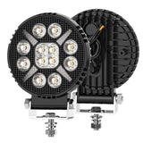 4.33 Inch Round LED Working Light DRL, 9-30V 21W IP67 Waterproof Low Profile Design, Combo Beam Offroad Working Lamp for Car Grille Bumper Mount 4X4 Vehicles