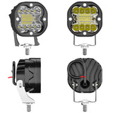 Super Bright 3.07 Inch Square LED Work Light IP67 Waterproof 9-30V DC  22W 6000K 3000LM Flood Beam for Offroad Truck Tractor ATV SUV Marine Boat Construction Light