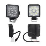 2.52 Inch Square LED Off-Road Working Light, Mini Size 9-30V Flood Beam, IP67 Vibration Resistant Waterproof Lens, Rugged Square Pod Light for ATV UTV RV Marine Boat Use