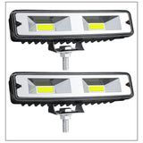 6 Inch Rectangle LED Heavy Machinery Working Light, 12V 2000LM High Anti-Interference Wide Voltage, IP67 Oil Resistant Waterproof Dustproof, Reinforced Rectangle Lamp for Crane Loader Bulldozer