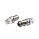 BA9S LED Bulb White for Auto Door Courtesy Trunk Light Universal Fit 3893 53 57 12V (Transparent Diffused Beam Lens)
