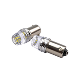 BA9S LED Bulb White for Auto Door Courtesy Trunk Light Universal Fit 3893 53 57 12V (Transparent Diffused Beam Lens)