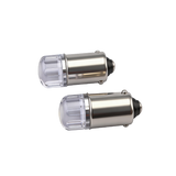 BA9S H5W 64111 LED Bulb 6000K White 12V for Car License Plate Light Dome Map Lamp Replacement ( Transparent Rome Lens )