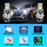 D2S D2R D4S LED Headlight Bulb 6000K White Super Bright 110W 16000LM Direct Fit Xenon HID Replacement