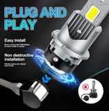 D2S D2R D4S LED Headlight Bulb 6000K White Super Bright 110W 16000LM Direct Fit Xenon HID Replacement
