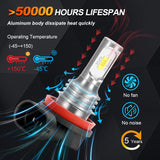 H11 H8 H9 LED Fog Light Bulbs Super Bright 6000K White IP68 Waterproof Plug and Play for Car Truck SUV