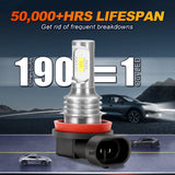 H11 H8 H9 LED Fog Light Bulbs Super Bright 6000K White IP68 Waterproof Plug and Play for Car Truck SUV