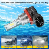 H11 H8 H9 LED Fog Light Bulbs Super Bright 6000K White IP68 Waterproof Plug and Play for Car Truck SUV
