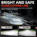 H4 H7 9005 9006 H11 LED Projector Headlight Bulb 6000K White 60W 8000LM High Low Beam with Clear Cut-Off Anti-Glare Design