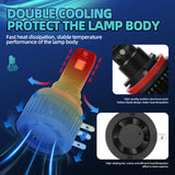 H15 LED Headlight Bulbs 6000LM Super Bright 50W 6000K Xenon White Low Beam Replacement Bulbs