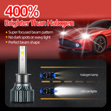 H13 H11 9005 9006 H1 H4 H1 LED Headlight Bulbs 6000LM Super Bright 50W 6000K White IP68 Waterproof Car Light Bulbs