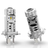 H11/H8/H9 9005 9007 H4 H7 LED Projector Headlight Bulbs 500% Brighter 5600LM 50W 6500K Cool White CSP Chips Mini Size Wireless Plug and Play Canbus Ready for Sedan SUV Truck
