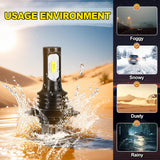 H7 LED Fog Bulbs 6500K Cool White Anti-Vibration IP68 for American Vehicles