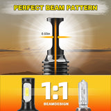 H7 LED Fog Bulbs 6500K Cool White Anti-Vibration IP68 for American Vehicles