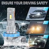 H11 H8 H9 H1 H7 H4 9005 9006 LED Headlight Bulbs, Plug and Play, 1:1 Mini Design 30W 5000LM Fits 99% Vehicles, IP67 Dustproof, Universal for Low Beam and High Beam
