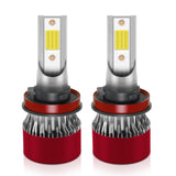 H11/H8/H9/H1/H7/H4/9005/9006 H7 LED Bulbs with Compact Design, 48W 4800LM 6000K White, Ultra-Thin Connector, Easy DIY Installation for Hatchbacks and Sedans