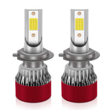 H11/H8/H9/H1/H7/H4/9005/9006 H7 LED Bulbs with Compact Design, 48W 4800LM 6000K White, Ultra-Thin Connector, Easy DIY Installation for Hatchbacks and Sedans