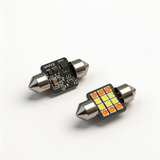 Festoon LED Automotive Bulb Dual Color 3030 SMD Light 31mm 36mm 39mm 41mm 12V for Car Interior Dome Map Reading Trunk License Plate Side Marker Lamp