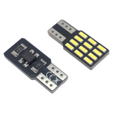 T10 Wedge Base LED Bulb, 12V DC 12 4014 SMD One Side Lighting Plug and Play, Cross Reference 161 184 W5WLL, Car Side Stepwell Indicator Parking Lights