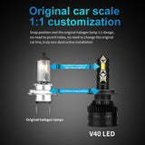 H11 H1 H4 H7 9005 9006 LED Headlight Bulbs 6000LM 50W 6000K White Canbus Error Free for Most Global Vehicle Models
