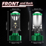 H4 LED Lens Projector Bulb 6000K White 90W 14000LM Super Bright 12V-24V Headlight Conversion Kit for Truck SUV Van