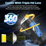H4 Bi-LED Projector Lens Headlight Bulb 6000K 120W 16000LM White High Low Beam for Motorcycle & Automotive Use