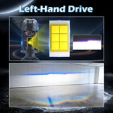 H4 Bi-LED Projector Lens Headlight Bulb 6000K 120W 16000LM White High Low Beam for Motorcycle & Automotive Use